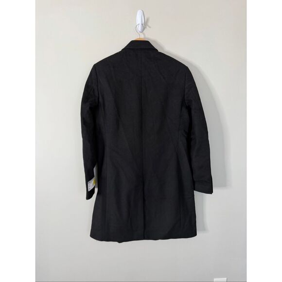 Michael Kors Kavon Classic Fit Wool Blend Black Overcoat Size 38R  NEW - Picture 4 of 8